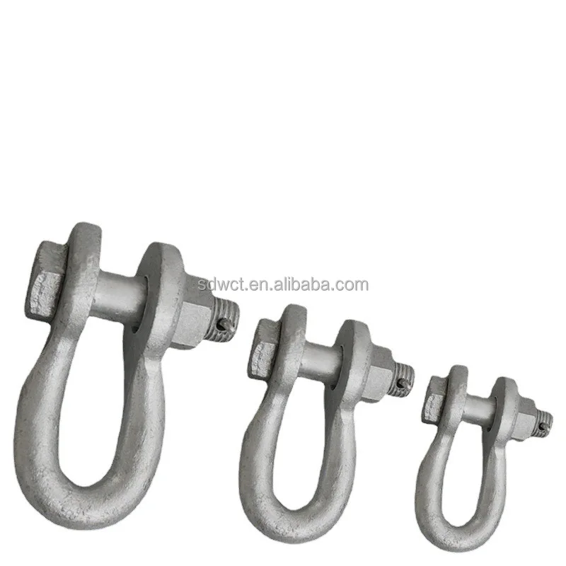 Galvanized Steel U Clevis Shackle For Linking Grid Power Fitting ...