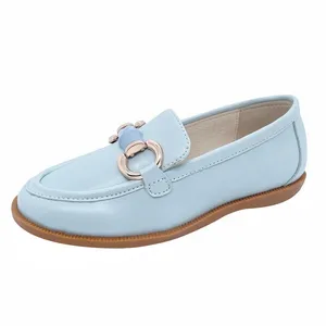 Hot Sales Wholesale Custom Accept Customized Logo Women Loafers Shoes Genuine Leather