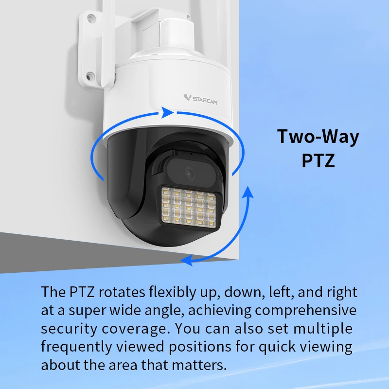 VSTARCAM CS610Q Full Color Network Camera OKAM Pro App Support Sd Card PTZ Camera Wifi 8MP IP Camera