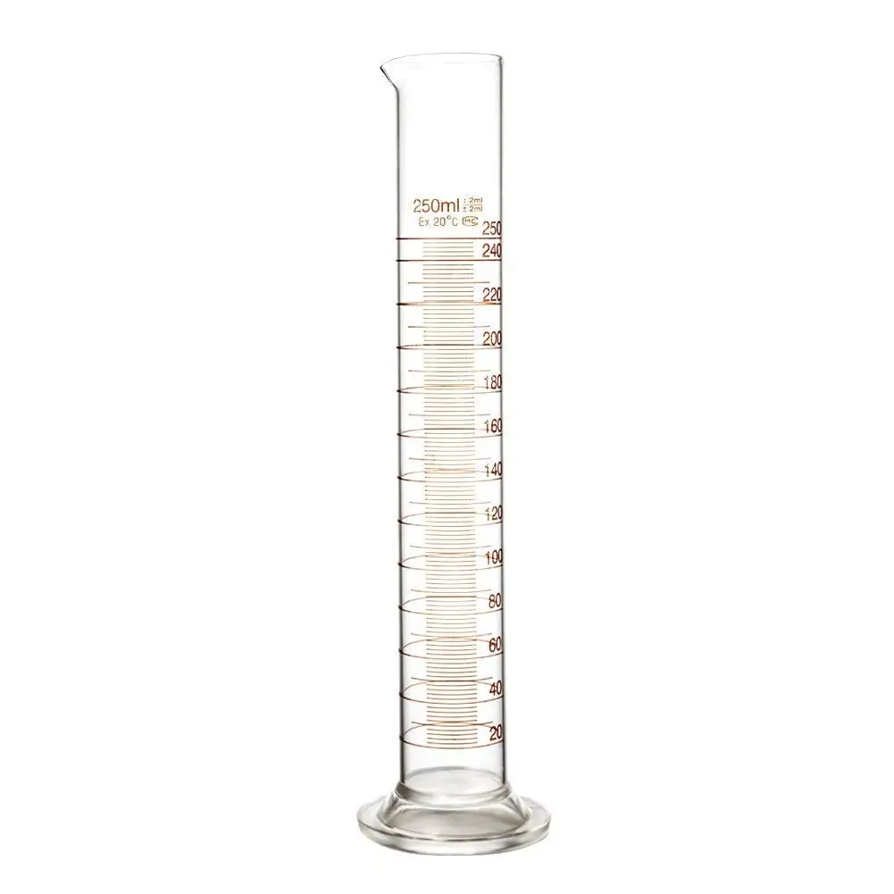 factory price customised different capacity anti-corrosion glass measuring cylinder