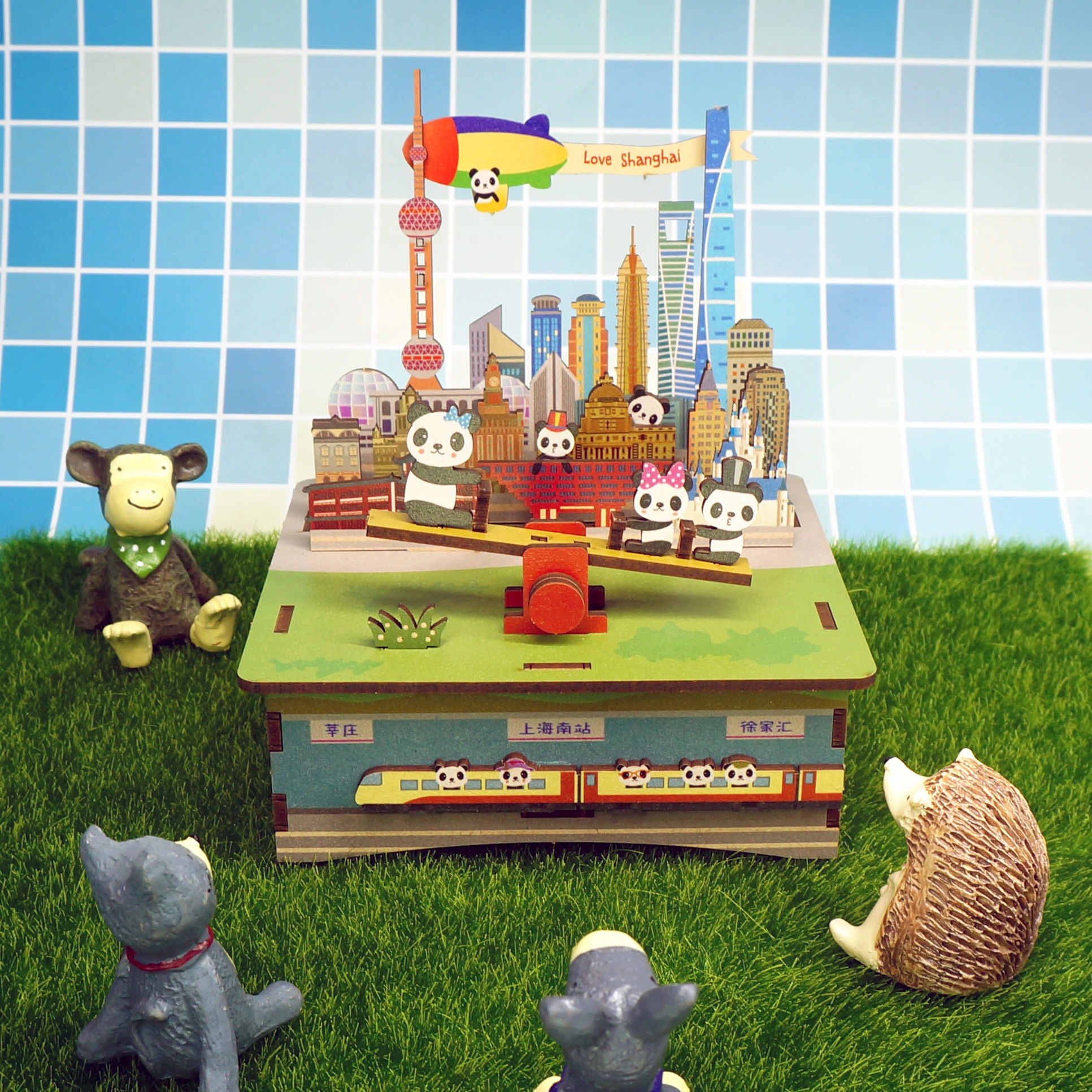 音楽寅 BOX Tonecheer Shanghai Park Music Box - Eco-Friendly Kids Puzzle