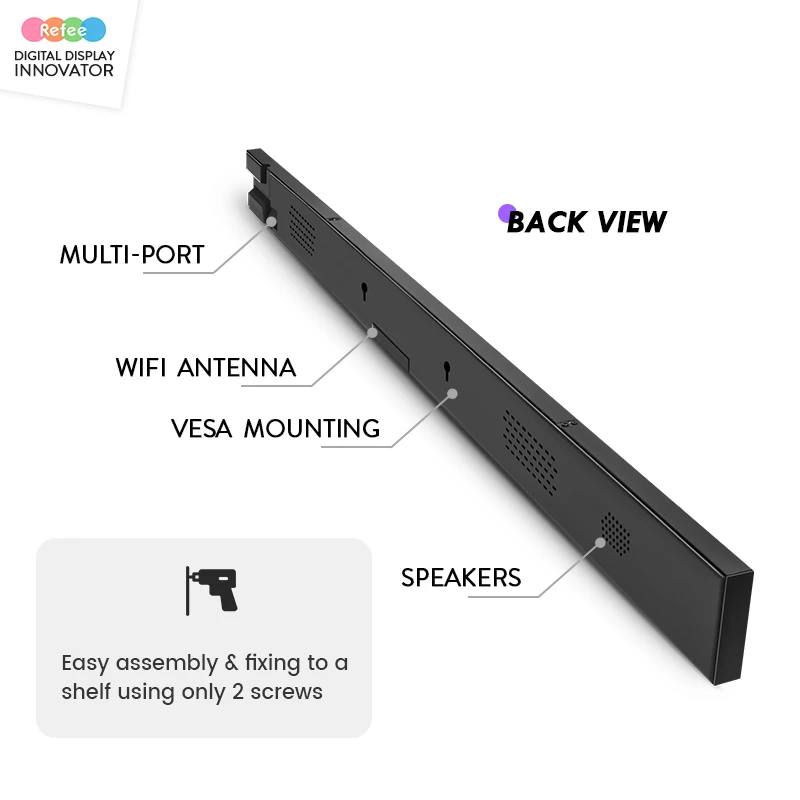 23, 35, 47 дюймов, цифровая полка, ЖК-дисплей, ультраэкран
