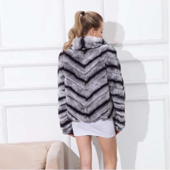 THINK FUR 】Rex Like Fur Short Jacket Cropped Rex Rabbit Fur