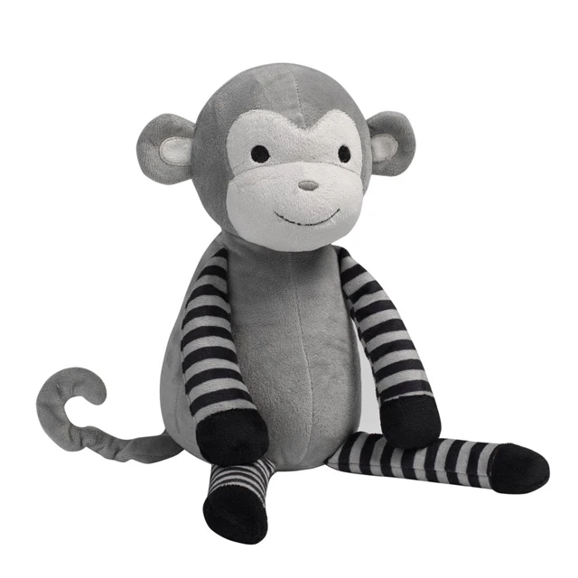 striped stuffed monkey