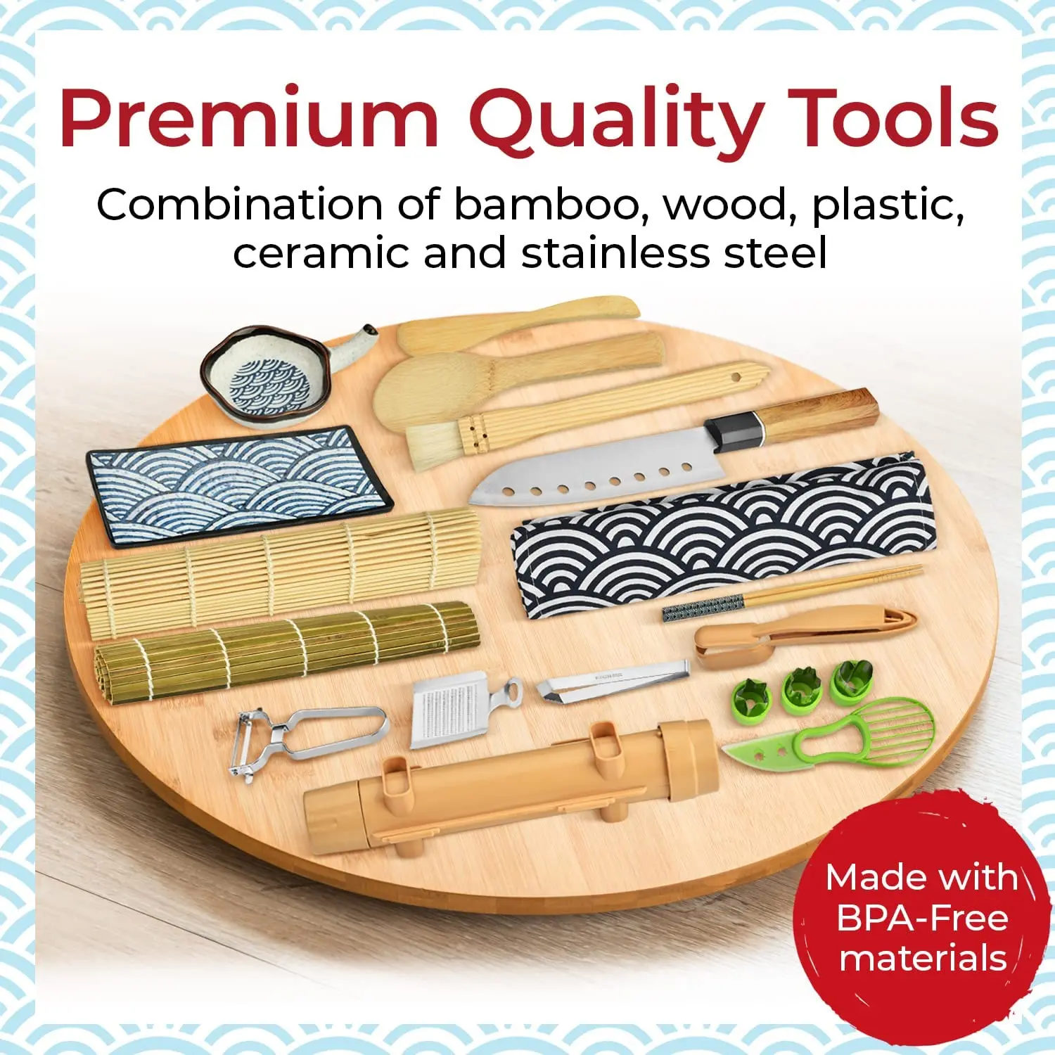 Beginner-Friendly DIY Sushi Maker Kit Plastic Sushi Roller With Boat Shape Pattern for Home Use and Rice Rolling