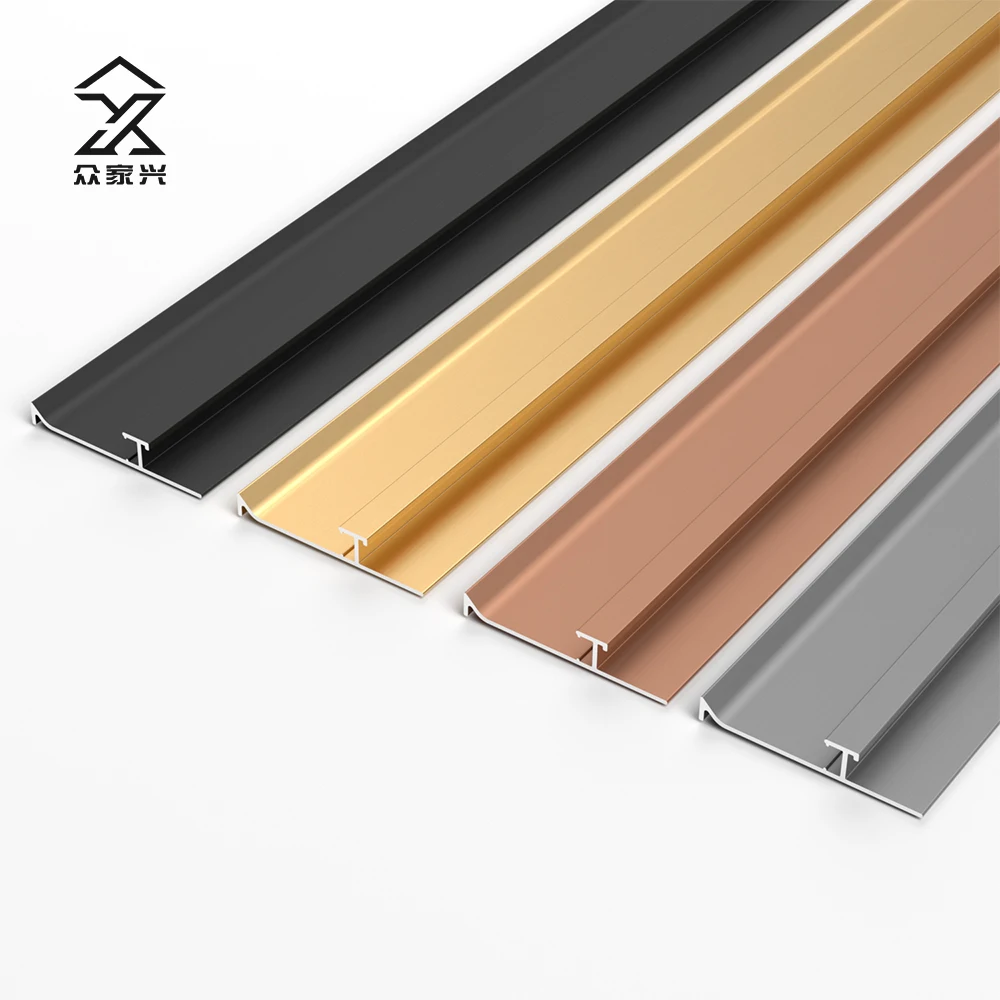 Wholesale Wall Foot Decoration Hidden Multi Color Aluminum Alloy Edge Trim profile Baseboard Skirting Board factory