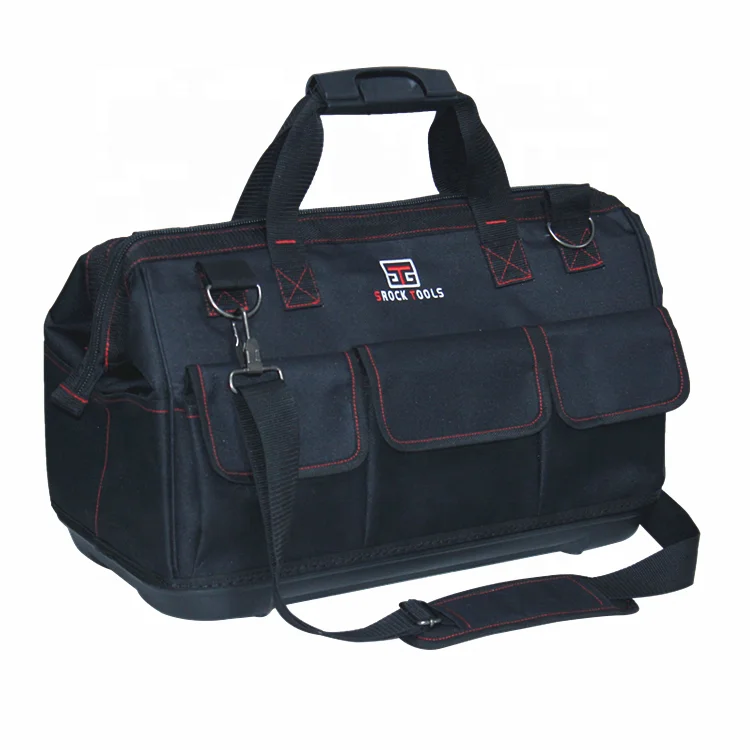 19in polyester heavy duty electrician tool bag with PVC base