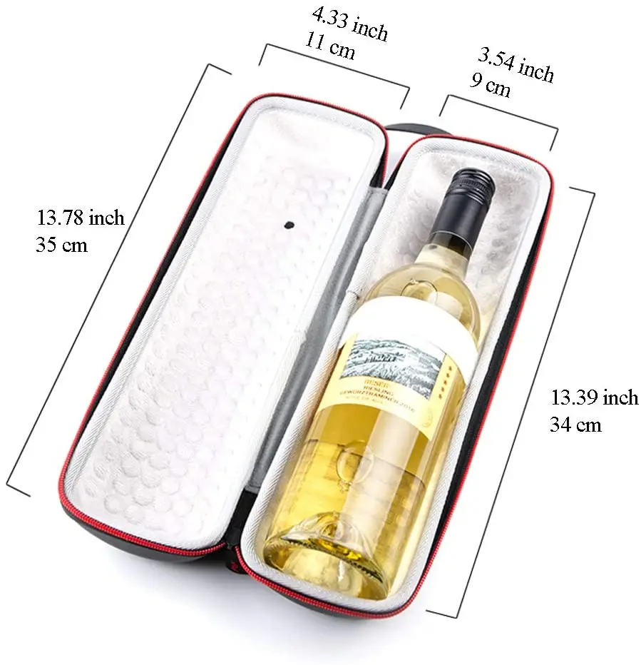 Neoprene Insulated Eco-friendly Waterproof Thermal Single Bottle Can Tote Carrier with Letter Pattern Customized Color & Size