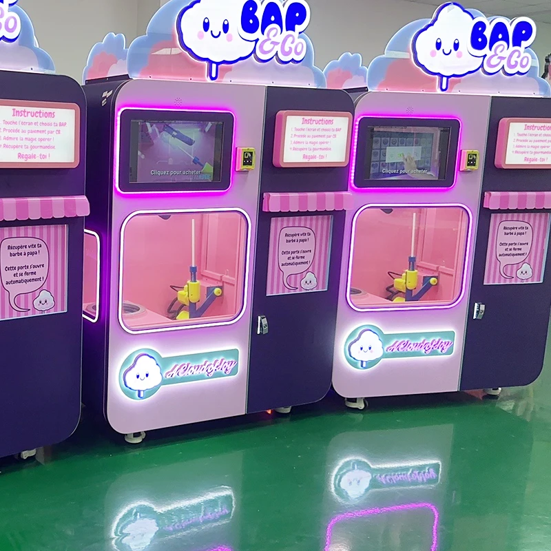 Make Money Fully Automatically Fairy Floss Cotton Candy Vending Machine