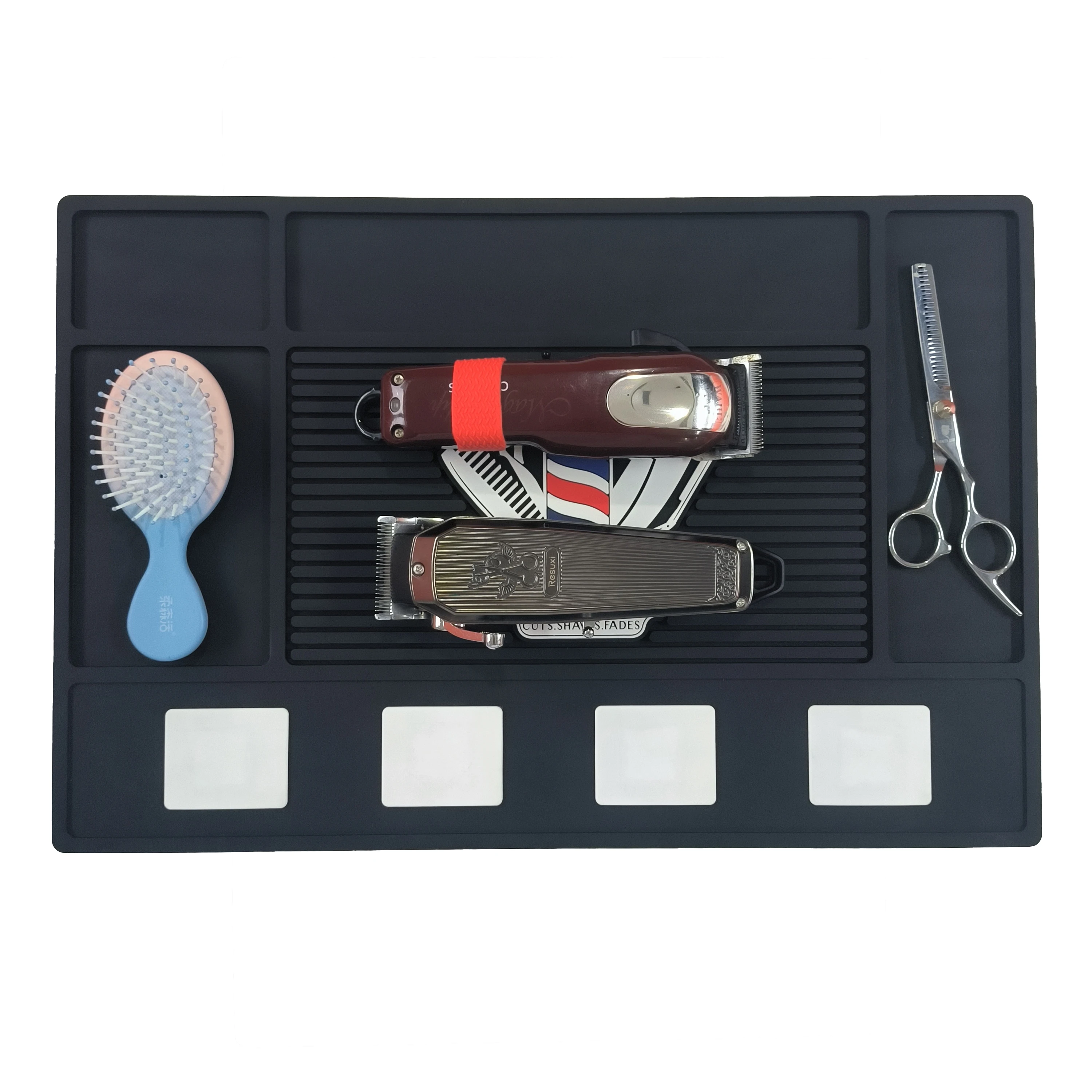 2023 Hairdressing Tools Custom Design Hold the Hair Trimmer Clipper Magnetic Barber Mat for Salon Tool