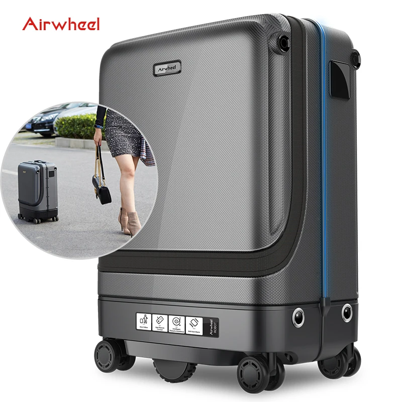 Airwheel-Free Intelligent Life-rideable smart Mini electric scooter tech  luggage(suitcase) 