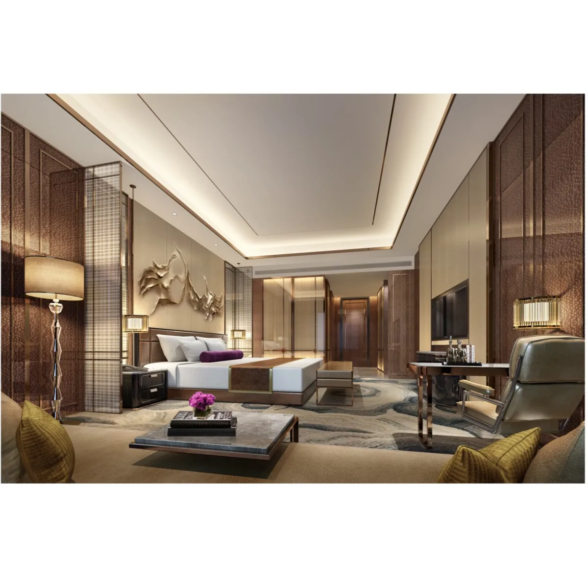 Индивидуальная 3 4 5-звездочная кровать мебель для гостиничных номеров набор мебели из массива