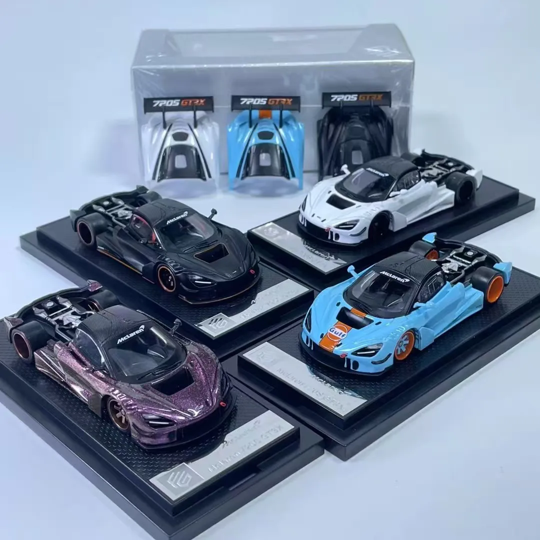 FG McLaren 720S GT3X Rear Hood Opening with Spoiler 1:64 Scale