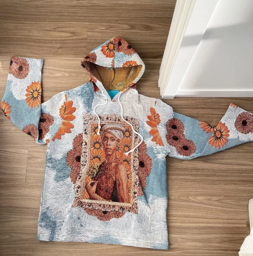 Wholesale Custom Tapestry Heavyweight Hoodie Tapestry Sweater Fashion