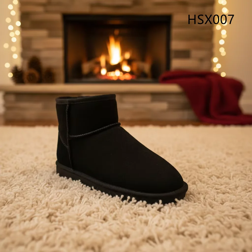 HY,Winter Travel Superior Traction Outsole Female Short Midi Boots Multi-colors Available Keep Warm Wool Lady Snow Boots HSX007