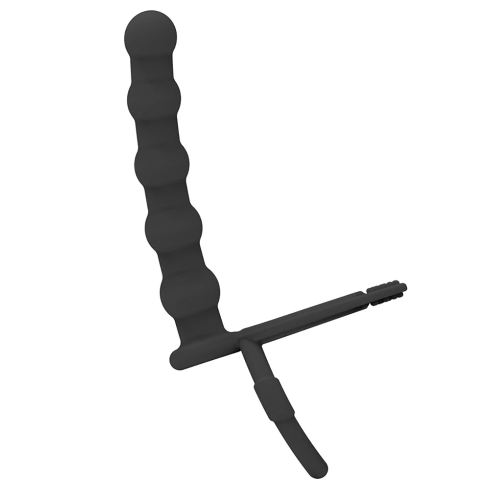 penisring mit analdildo Vibrierender Penisring mit Analdildo | Perfektes Paartoy, für  Dreifach-Stimulation main image 1