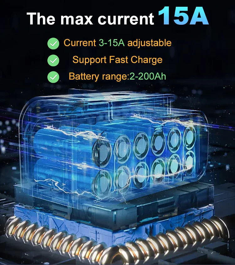 Lancol 12v 15a Battery Tester And Car Lithium Ion Battery Charger