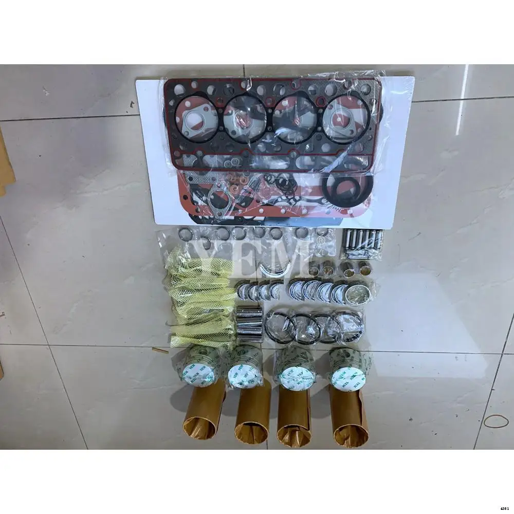 V1702 Engine Repair Kit With Piston Rings Liner Bearing Valves Gaskets for Kubota