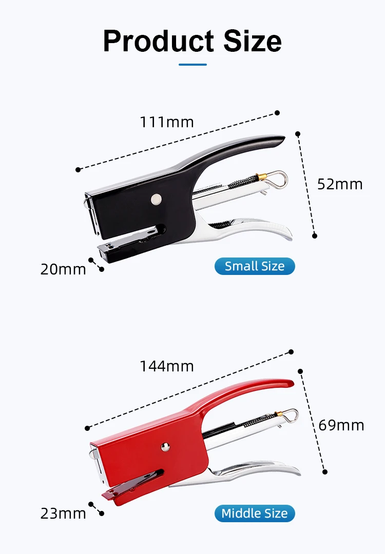 High Quality Plier Stapler All Metal Mechanism Stapler Handheld Metal