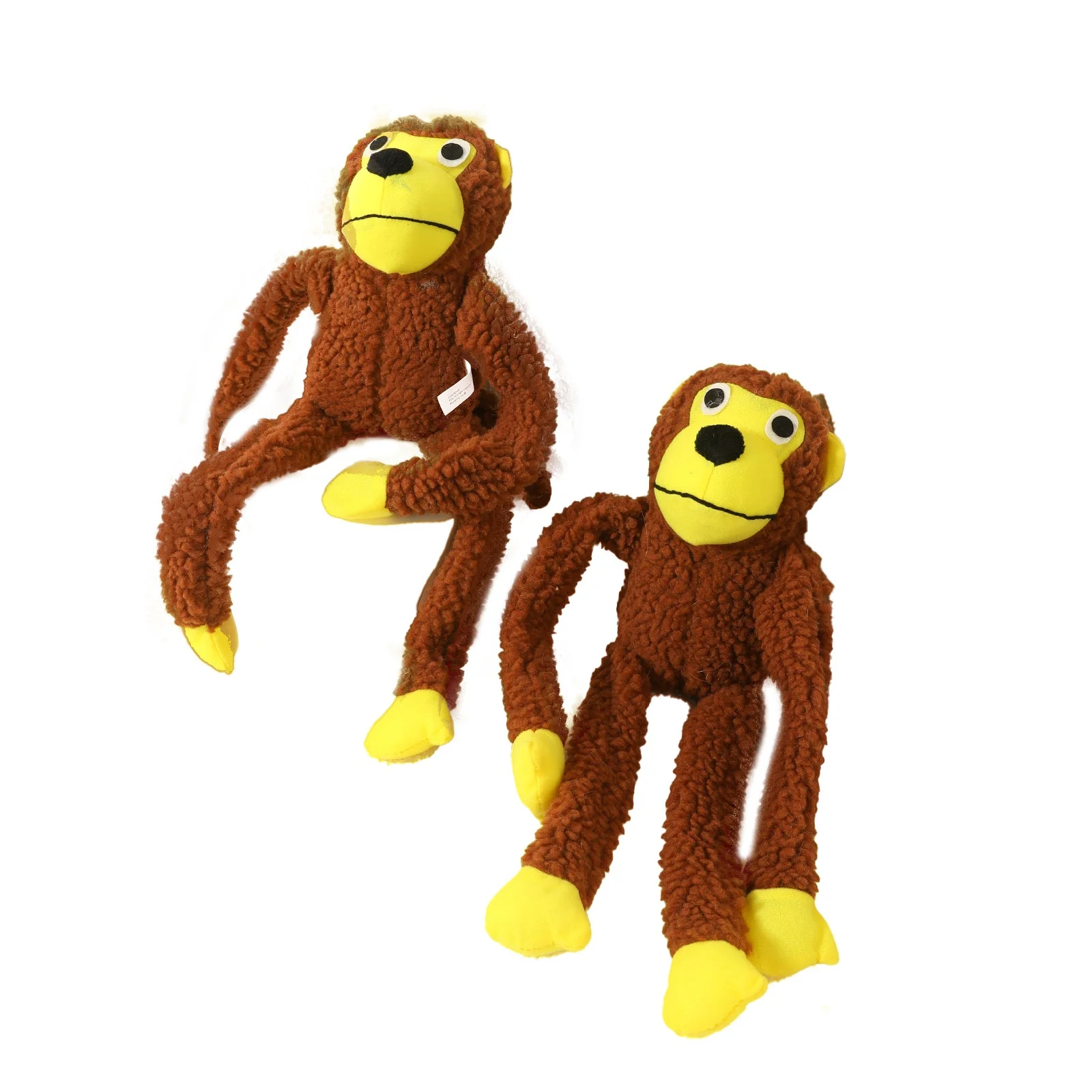 2025 Fun Sounding Plush Monkey Dog Toys Bite-Resistant Squeaking Interactive Puzzle Carton Packed Dog Toys