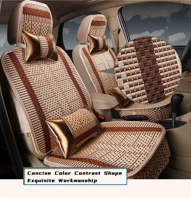 Hot Selling Seat Cover Car Kit Breathable Ice Silk Design Full Set Well