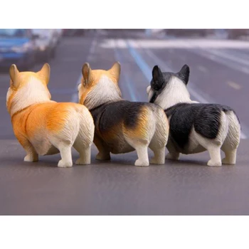 cute corgi dog figures, 3pcs small