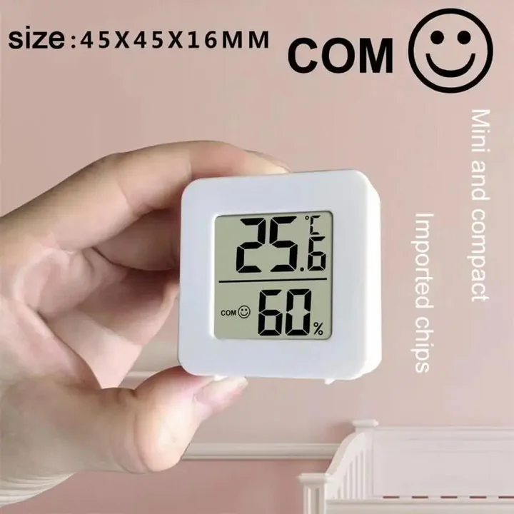 Light Weight Durable Plastic Thermometer Kids Thermometer Large Display Thermometer for Indoor Bedroom Living Room Can Be Pasted