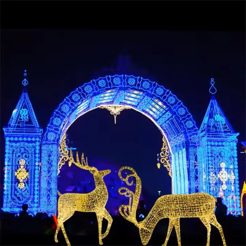 Square Park 3d Modeling Lights Pattern Lights Landscape Decoration Ip65 Waterproof Arch Light Giraffe Lamp Deer Lantern
