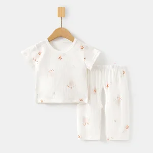 Muslin Baby Clothes Baby Clothing Sets Ultra-Thin Casual Suit Loose Pants Thin T-Shirt Toddler Girls Clothing Sets