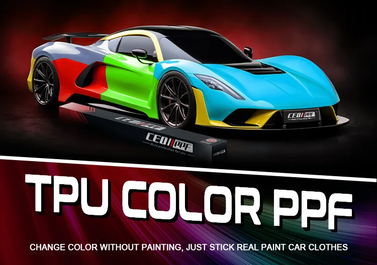 7mil Thickness Color PPF Car Paint Protection Film with 90% IR Rejection 99% UV Rejection and 10 Years Warranty