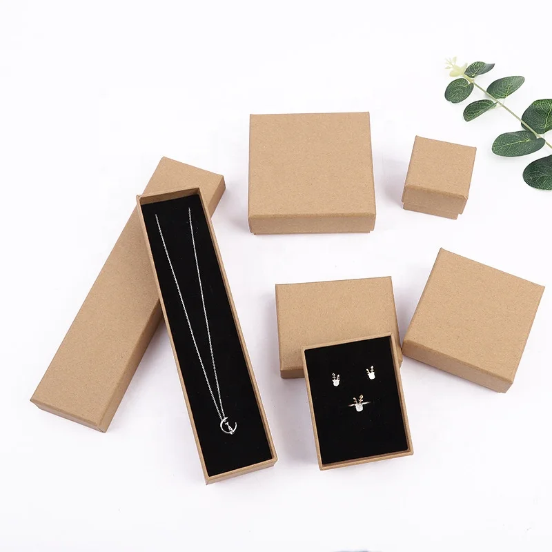 Custom Kraft Paper Bracelets Ring Box Hot Selling Travel jewelry Gifts Packing Boxes