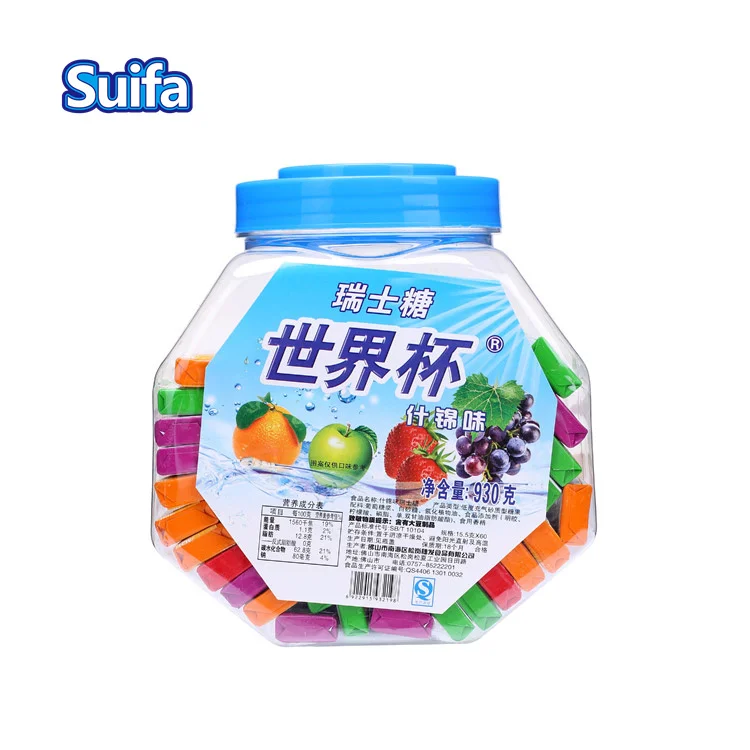 Suifa Custom Design Good Taste Soft Chewy Fruit Candy swiss Candy