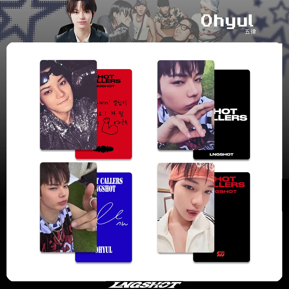 4Pcs/Set KPOP LNGSHOT SHOT CALLERS Album Personal Selfie
