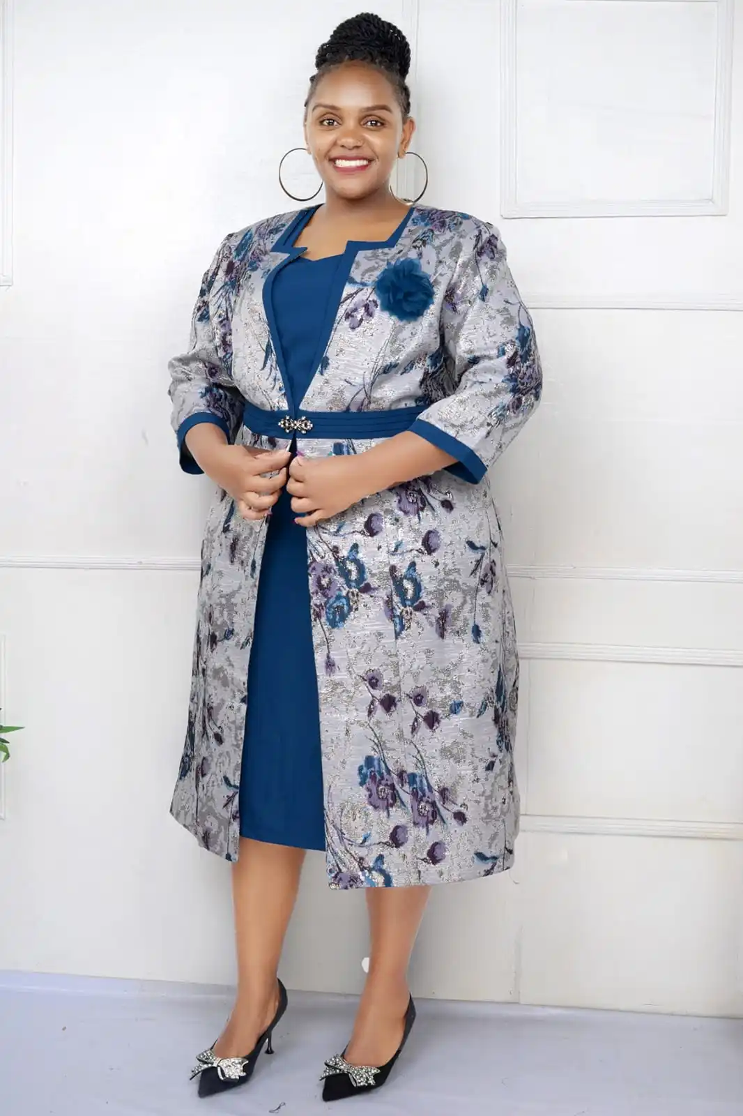 Turque Vetement Large Robe Longue Avec Ceinture Large à Pression