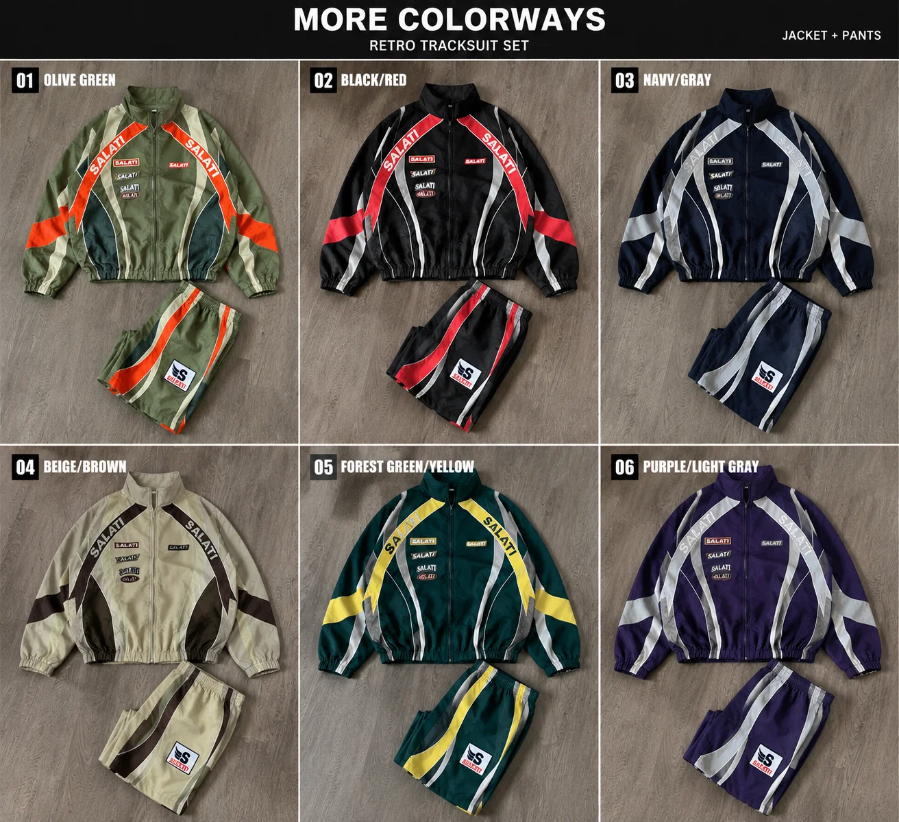 Men Custom Nylon Sweatsuit Zip up Windbreaker Hooded Jacket 100% Cotton Short Tracksuit Set gallery 2
