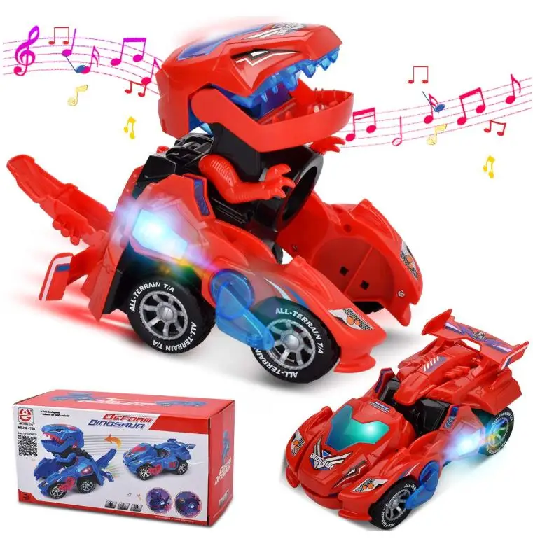 Sunnhan Brinquedos que se transformam, 2 em 1, Dinossauro de LED Transforma Carro  Dinossauro Automático Dinossauro Dinossauro Transformer; Lâmpadas de Carro  para Crianças (Idade 3 – 12 anos, Azul) : : Brinquedos e Jogos