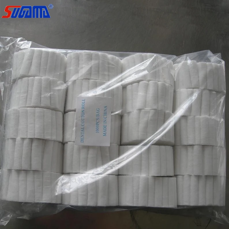 White disposable dental consumables 38mm cotton dental roll
