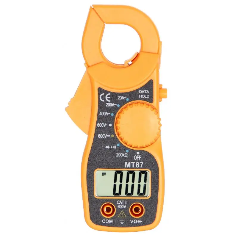 MT87 LCD Digital Clamp Meter Multimeter AC/DC Voltmeter Current Resistance Testers