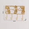 B gancio quadrato foglia oro-ginkgo 4 gancio
