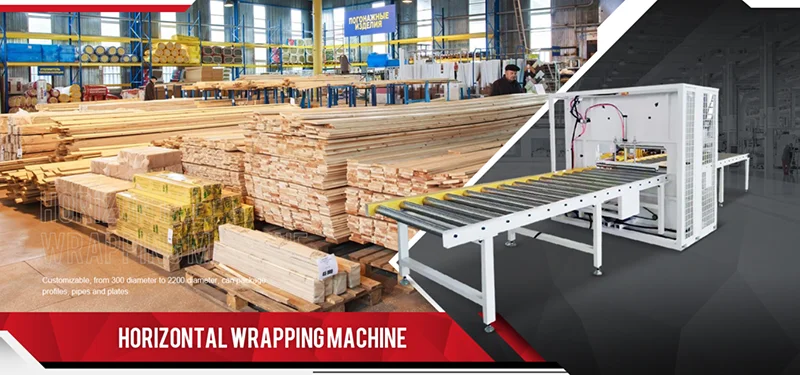 Full Automatic Orbital Stretch Wrapping Machine /Pipe Wrapping Machine work by Bubble film