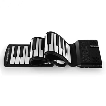 88 Keys Weighted Keys Piano Digital Roll up Silicon Small Usb Electric Child Grand Piano Black 6