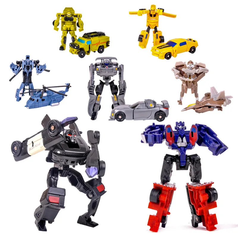 transform robot car plastic alteration man intelligent educational toys for boys mini deformation robot 5+ Ages  kids carro gift