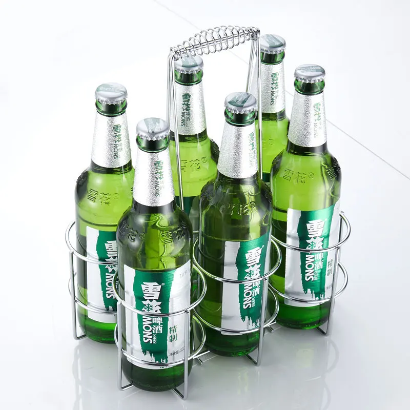 Factory Direct Iron Wire Wine Rack Portable Display Cans Wine Beer Bottle Basket