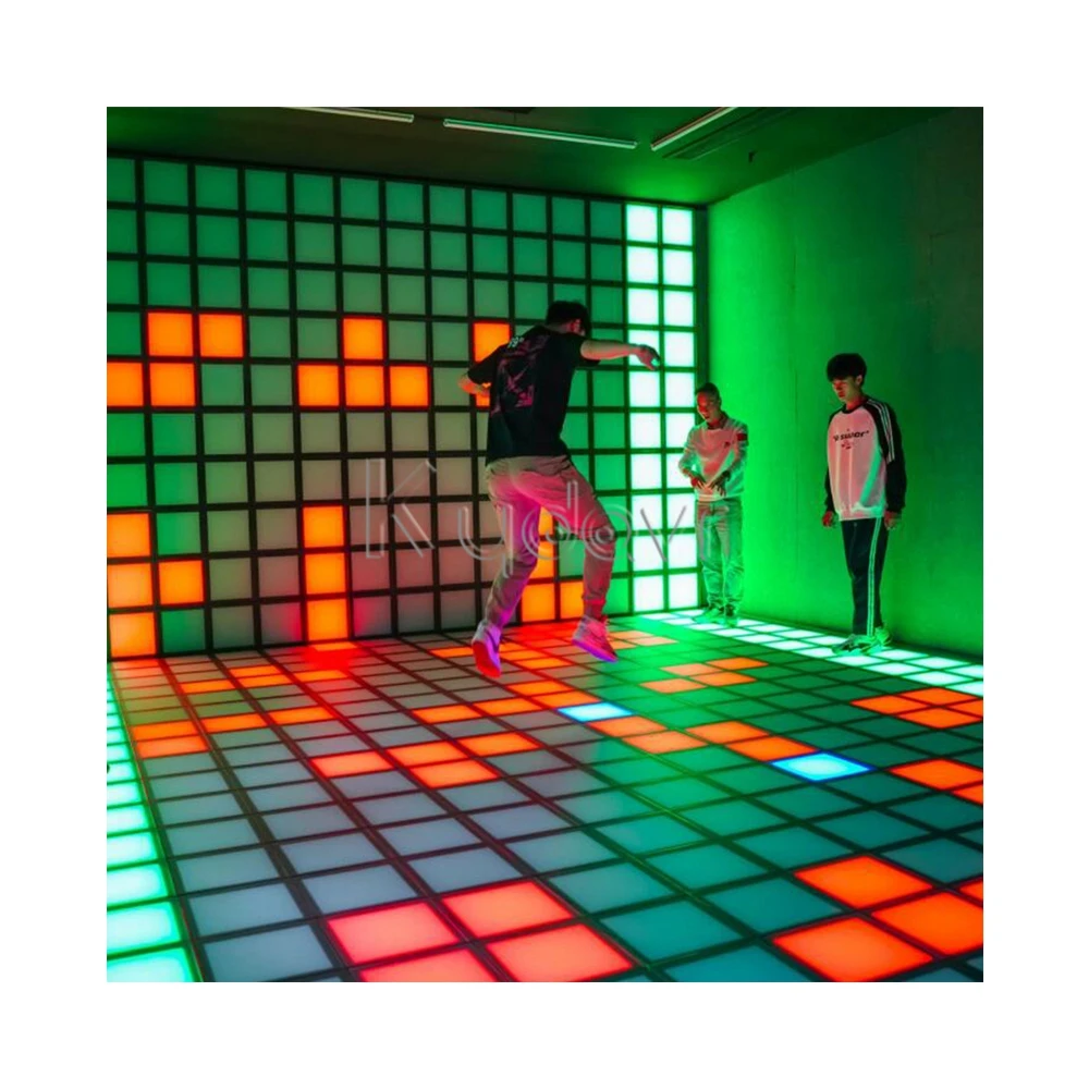 Escape Active Game Interactive Led Pixel Grid Floor 25 cm Tile Room Arena Activate Light Led Floor Is lava Games