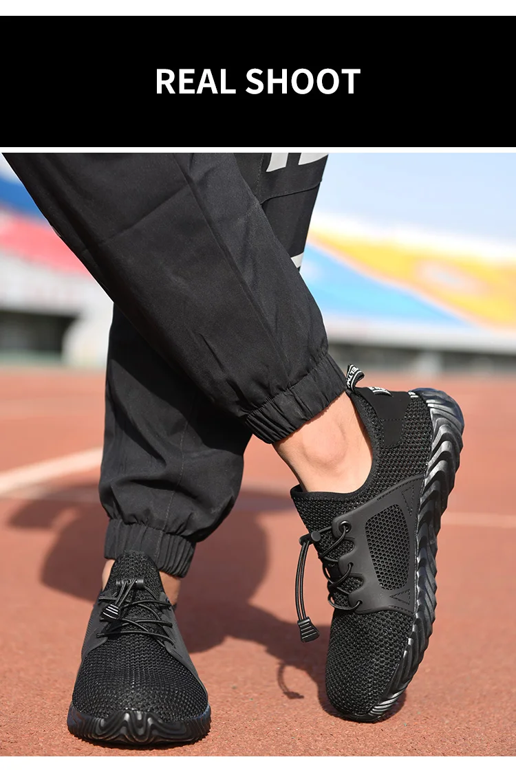 401-Good Quality Summer Sport Engineers Working LightWeight Safety Shoes for Men, Breathable  Breathable Steel Toe Safety Shoes