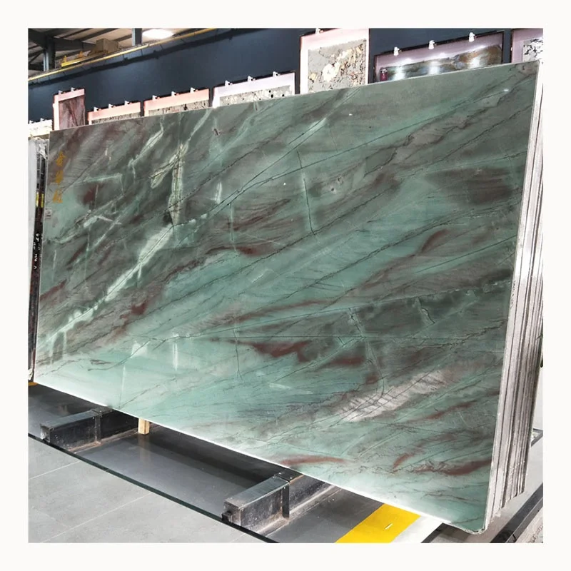 Import Blue Azul Bahia Modern Polished Granite Slab for Luxury Villa Living Room Interior Background Wall Design