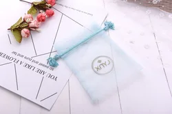 Custom Eleven Organza Bags For  Lipstick Potli Bags For Gifts Purple Drawstring Bags Small