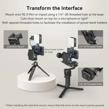 For SMALLRIG Universal Metal Phone Holder Adapter Support Cold Shoe Mount for iPhone 16 15 14 for Samsung for Galaxy Free Camera product image