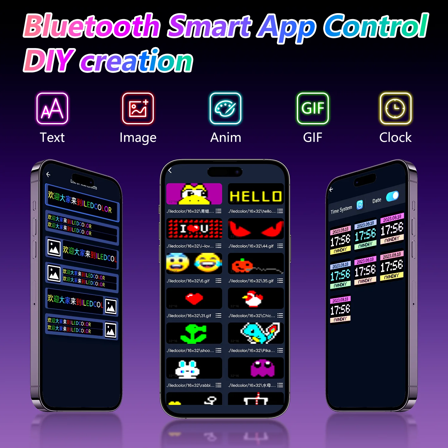 Smart Car Sticker Rear Glass LED Display Windshield Electronic Expression Advertising Scrolling Screen Car Light Accessory