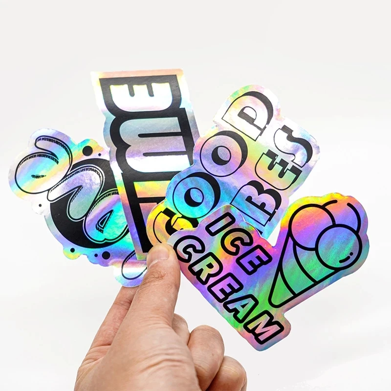 Wholesales Printing Waterproof Die Cut Sticker Good Quality Custom Logo Hologram Holographic Sticker